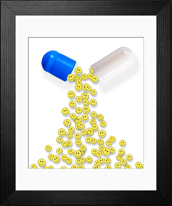 Framed Print : Happy Pills Framed Print : Happy Pills