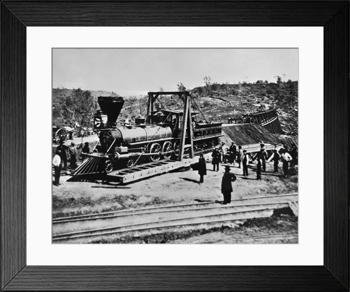 Framed Print : Railroad Construction, Topeka 1870 Framed Print : Railroad Construction, Topeka 1870