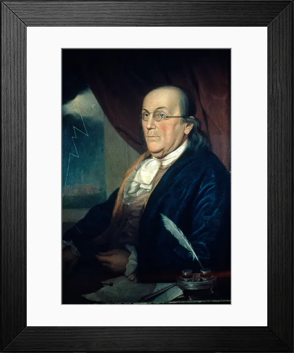 Framed Print : Benjamin Franklin, American Polymath Framed Print : Benjamin Franklin, American Polymath