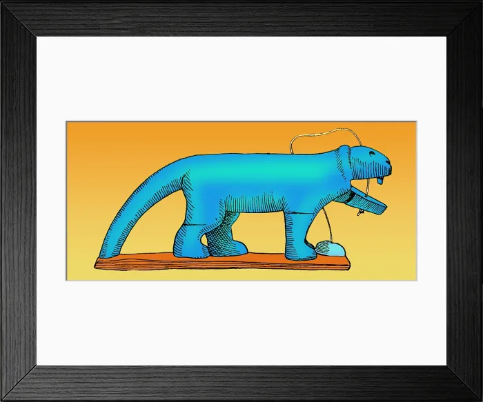 Framed Print : Ancient Egyptian Toy Cat, 1000 BC Framed Print : Ancient Egyptian Toy Cat, 1000 BC
