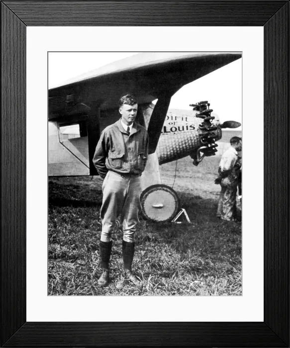 Framed Print : Charles Lindbergh, American Aviator