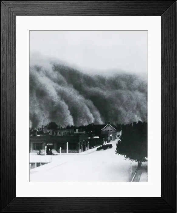 Framed Print : Dust Storm of 1937, Clayton, NM Framed Print : Dust Storm of 1937, Clayton, NM