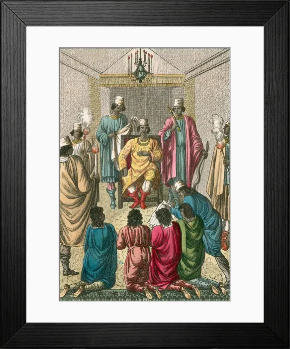 Framed Print : King of Kongo Receiving Dutch Ambassadors, 1642 Framed Print : King of Kongo Receiving Dutch Ambassadors, 1642