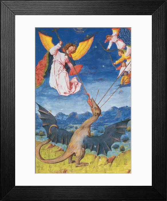 Framed Print : Satan as a Wyvern, Liber Floridus, 1448 Framed Print : Satan as a Wyvern, Liber Floridus, 1448