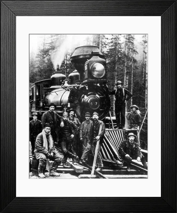Framed Print : Northern Pacific Railroad Work Party, 1885 Framed Print : Northern Pacific Railroad Work Party, 1885