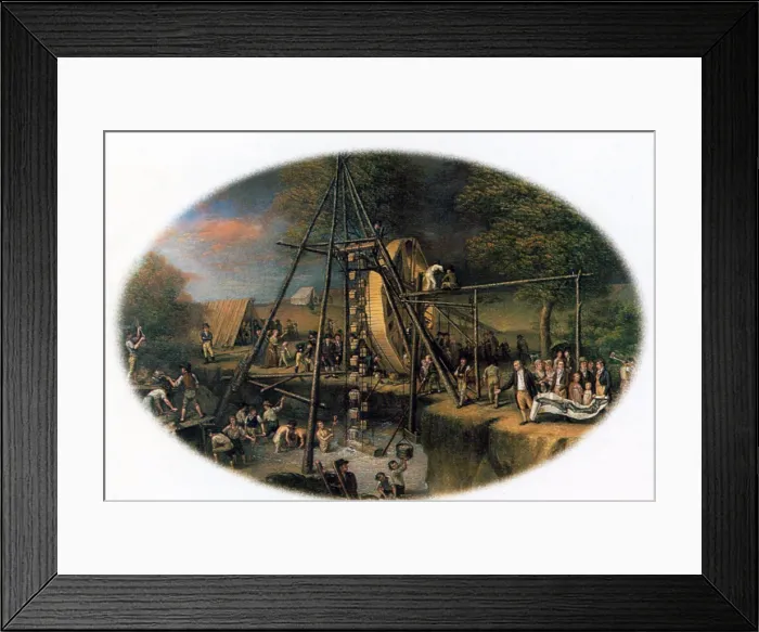 Framed Print : Exhumation of the Mastodon