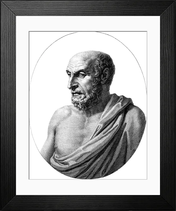 Framed Print : Democritus, Ancient Greek Polymath