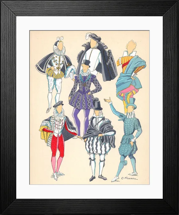 Framed Print : Renaissance Fashion, 17th Century Framed Print : Renaissance Fashion, 17th Century