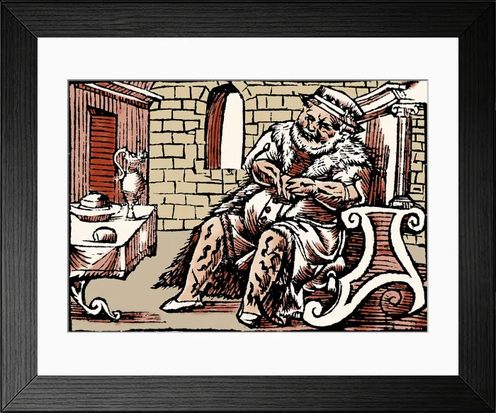 Framed Print : Leech Bloodletting for Weight Reduction, 1598