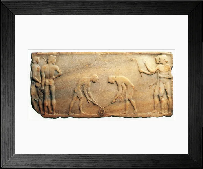 Framed Print : Bas Relief, Keret zein AKA Hockey, 600 BC Framed Print : Bas Relief, Keret zein AKA Hockey, 600 BC
