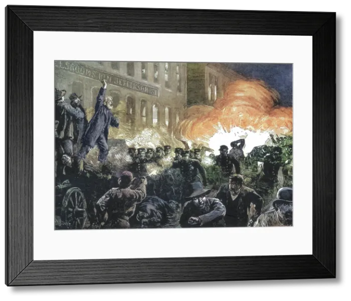 Framed Print : Haymarket Riot, 1886