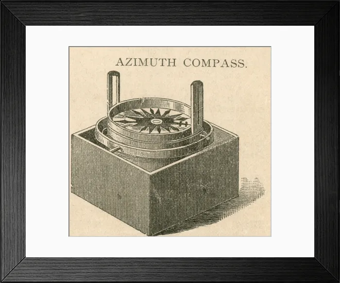 Framed Print : Azimuth Compass, Navigational Tool Framed Print : Azimuth Compass, Navigational Tool