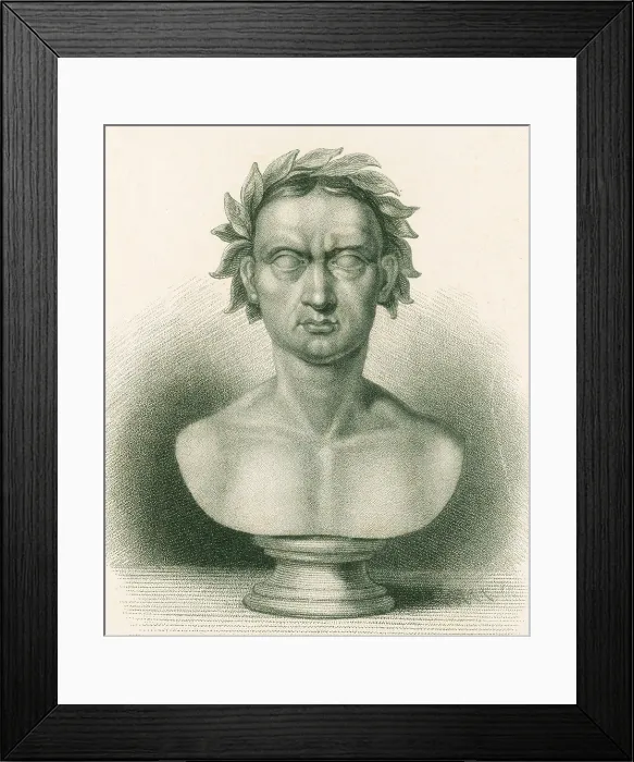 Framed Print : Julius Caesar, Roman General and Statesman Framed Print : Julius Caesar, Roman General and Statesman