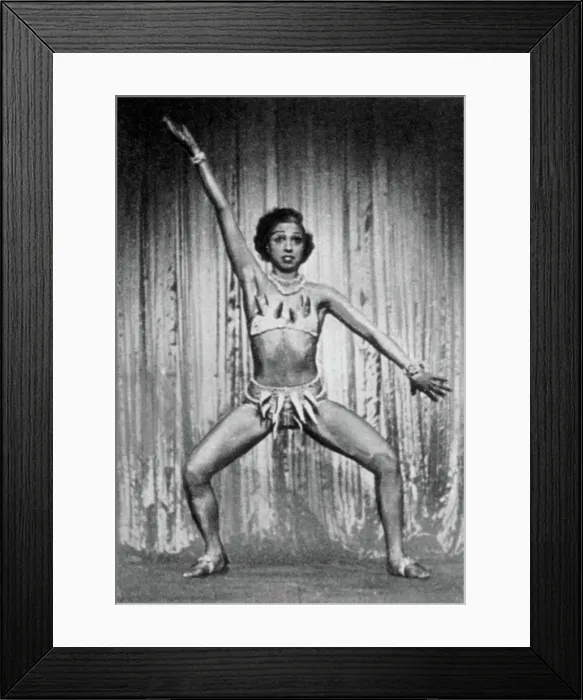 Framed Print : Josephine Baker, American Entertainer Framed Print : Josephine Baker, American Entertainer