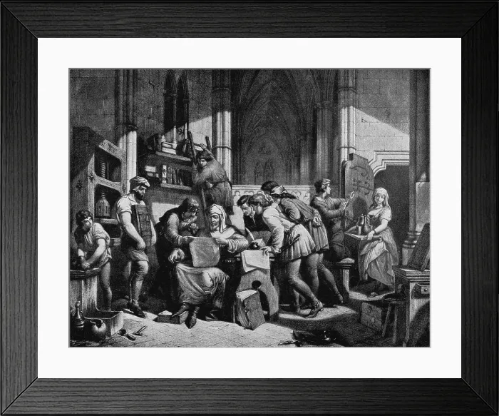 Framed Print : William Caxton, English Printer and Merchant