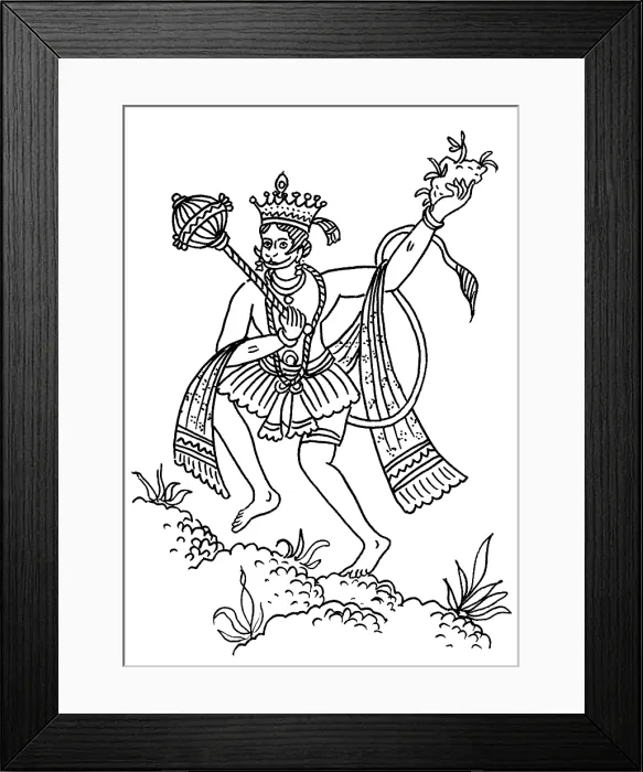 Framed Print : Hanuman, Hindu Monkey God
