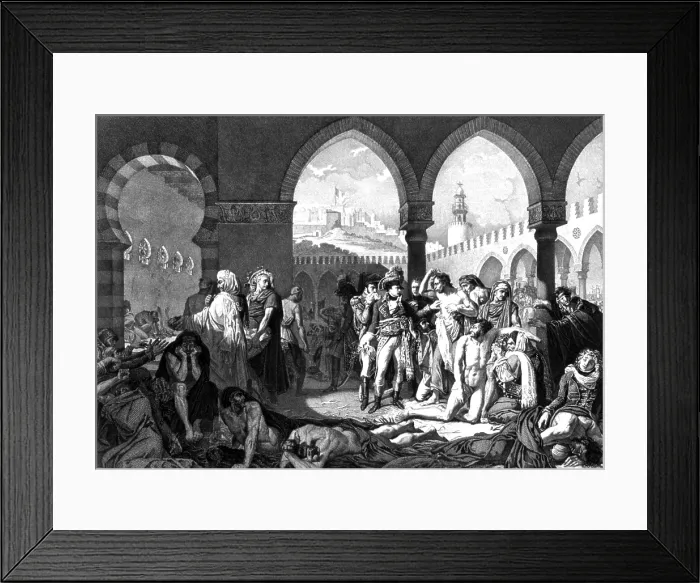 Framed Print : Napoleon Visits Plague Victims in Egypt, 1799 Framed Print : Napoleon Visits Plague Victims in Egypt, 1799