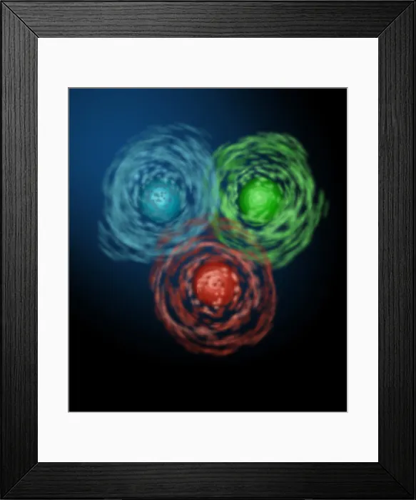 Framed Print : Quarks, Illustration Framed Print : Quarks, Illustration
