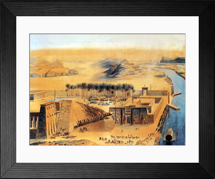Framed Print : Raising of Obelisk in Ancient Egypt Framed Print : Raising of Obelisk in Ancient Egypt
