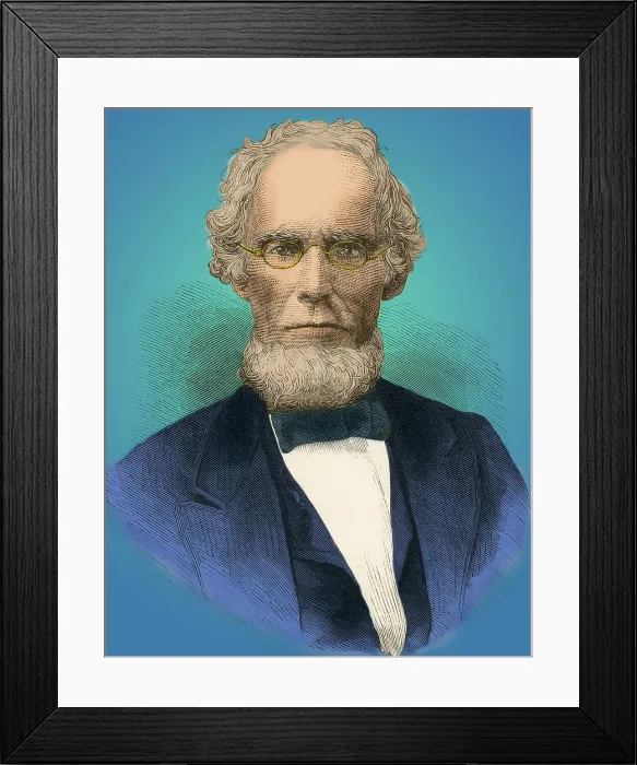 Framed Print : Gail Borden, American Inventor Framed Print : Gail Borden, American Inventor