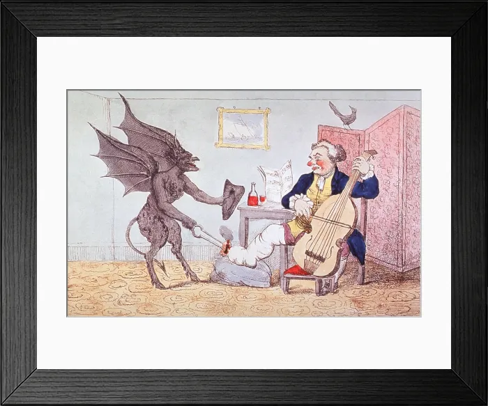 Framed Print : Origin of the Gout, 1815 Framed Print : Origin of the Gout, 1815