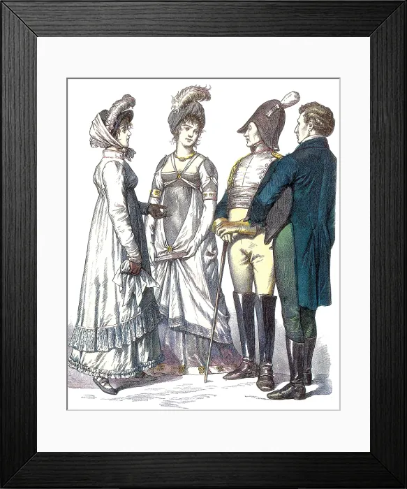 Framed Print : European Fashion, 1809-12 Framed Print : European Fashion, 1809-12