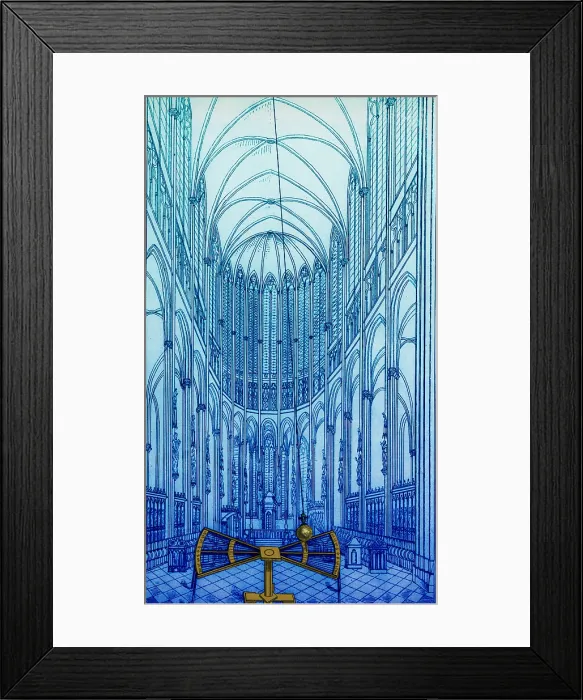 Framed Print : Astronomy. Demonstration at Cologne Cathedral of the Earth's rotation Framed Print : Astronomy. Demonstration at Cologne Cathedral of the Earth's rotation