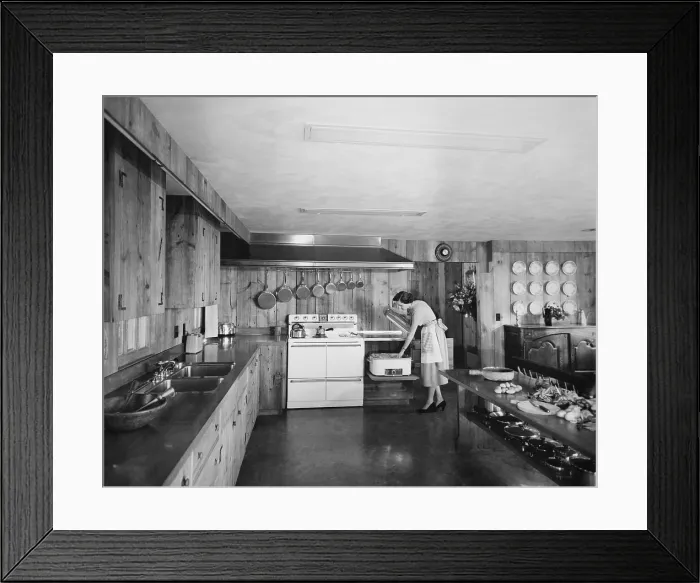 Framed Print : 1950's Kitchen Framed Print : 1950's Kitchen