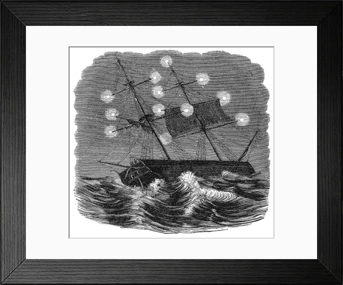 Framed Print : St. Elmo's Fire, 1860 Framed Print : St. Elmo's Fire, 1860