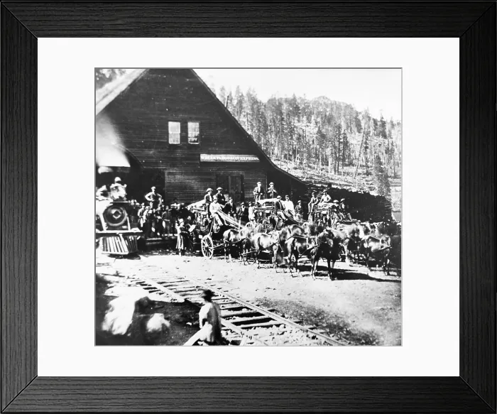 Framed Print : Californian Stagecoaches, 1867 Framed Print : Californian Stagecoaches, 1867