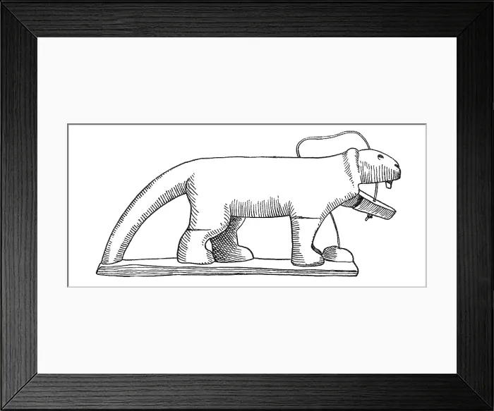 Framed Print : Ancient Egyptian Toy Cat, 1000 BC Framed Print : Ancient Egyptian Toy Cat, 1000 BC