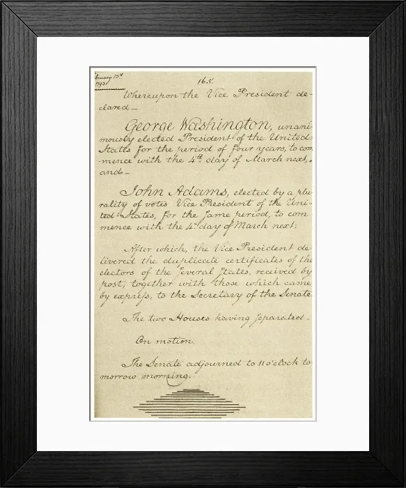 Framed Print : US Senate Journal, 1793 Framed Print : US Senate Journal, 1793