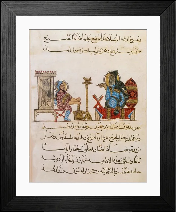 Framed Print : Dioscorides, 'De Materia Medica', 13th Century