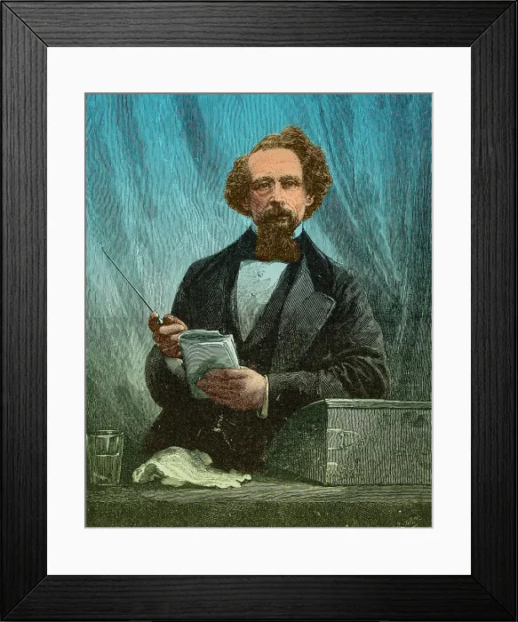 Framed Print : Charles Dickens, English Author Framed Print : Charles Dickens, English Author