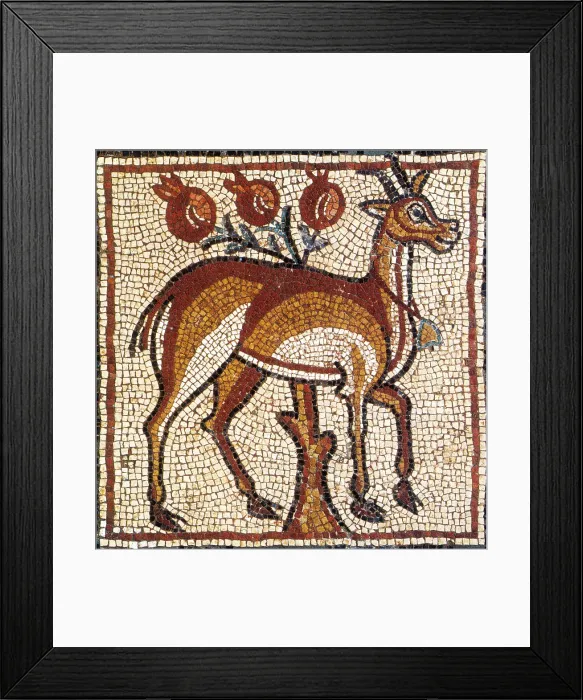 Framed Print : Gazelle, Byzantine Mosaic, 6th Century Framed Print : Gazelle, Byzantine Mosaic, 6th Century