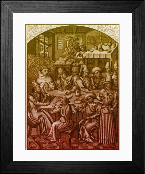 Framed Print : Medieval Accountants, 1466 Framed Print : Medieval Accountants, 1466