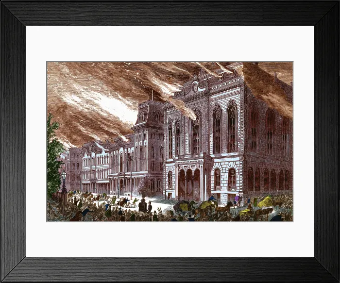 Framed Print : The Great Chicago Fire, 1871 Framed Print : The Great Chicago Fire, 1871