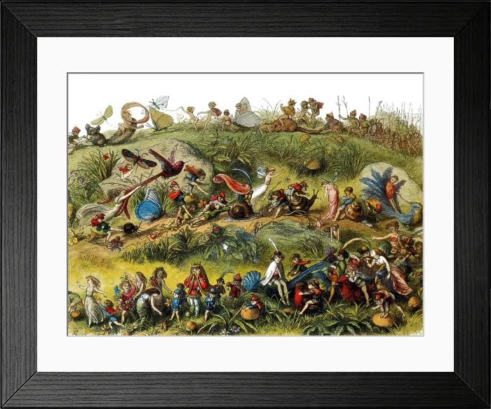 Framed Print : Fairy Procession, Legendary Creatures Framed Print : Fairy Procession, Legendary Creatures