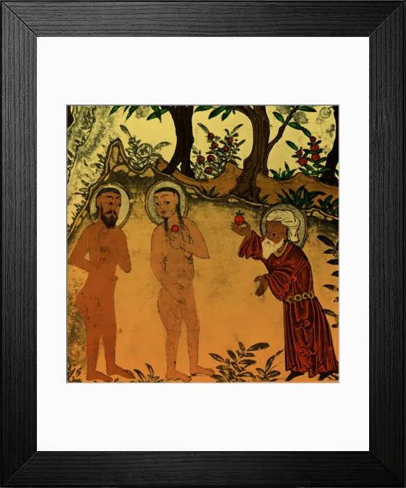 Framed Print : Zoroastrian Adam and Eve with Angra Mainyu Framed Print : Zoroastrian Adam and Eve with Angra Mainyu