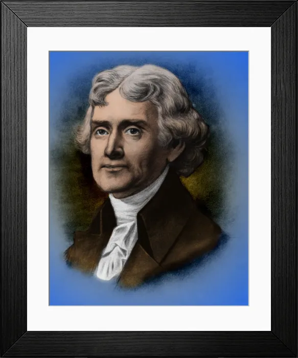 Framed Print : Thomas Jefferson, 3rd American President Framed Print : Thomas Jefferson, 3rd American President