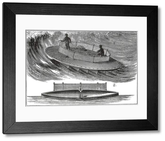 Framed Print : Tucker's Surf Boat, 1879