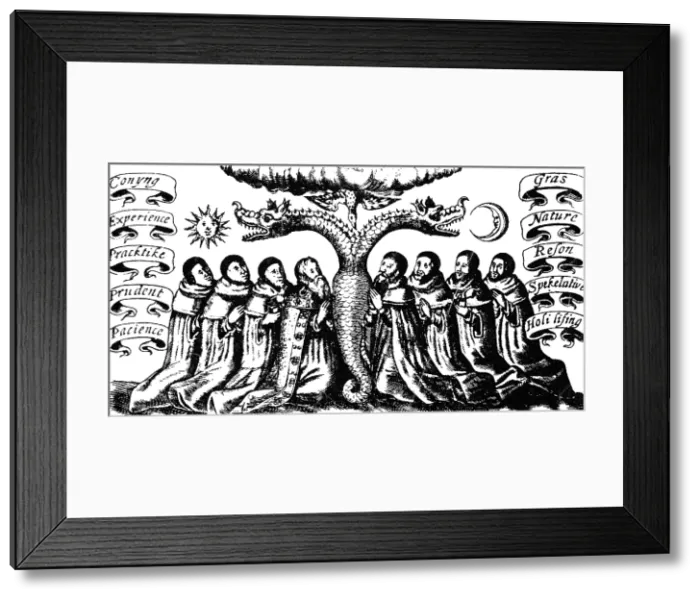Framed Print : Prima Materia Fertilized by the Avis Hermetis, 1652 Framed Print : Prima Materia Fertilized by the Avis Hermetis, 1652