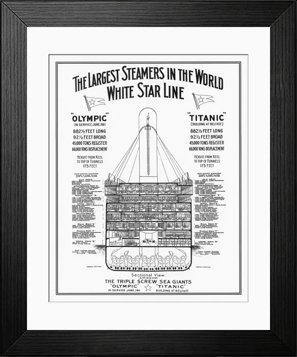 Framed Print : RMS Olympic and RMS Titanic Framed Print : RMS Olympic and RMS Titanic