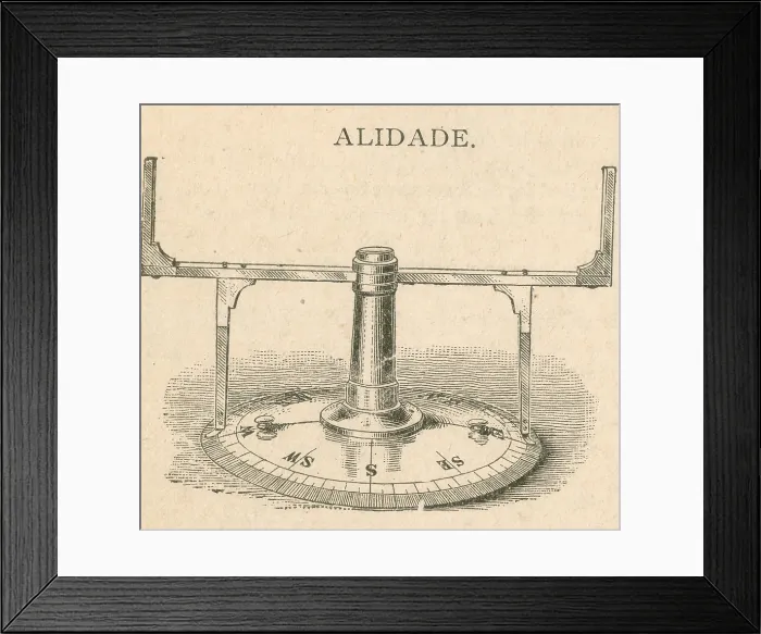 Framed Print : Alidade, Navigational Tool Framed Print : Alidade, Navigational Tool