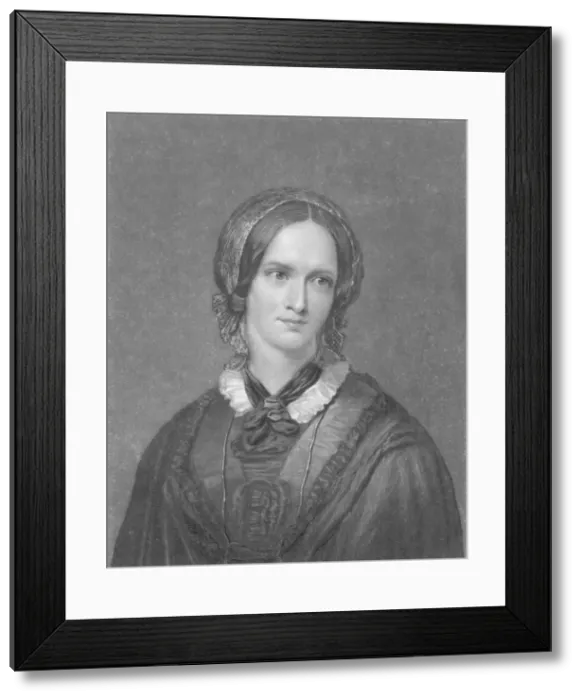Framed Print : Charlotte Bronte, English Author Framed Print : Charlotte Bronte, English Author