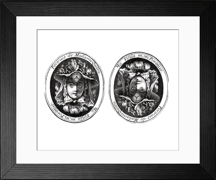 Framed Print : Optical Illusion, Beauty or Beast, 1585 Framed Print : Optical Illusion, Beauty or Beast, 1585