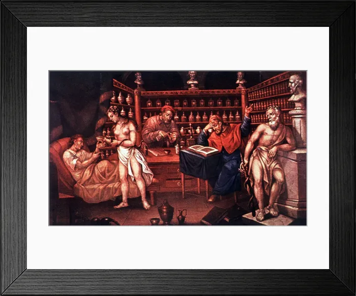 Framed Print : Medical Triad of Patient, Physician and Pharmacist, 17th Century Framed Print : Medical Triad of Patient, Physician and Pharmacist, 17th Century