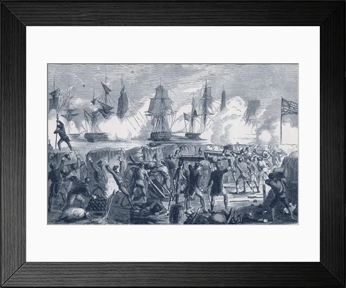 Framed Print : Defense of Fort Moultrie, 1776 Framed Print : Defense of Fort Moultrie, 1776