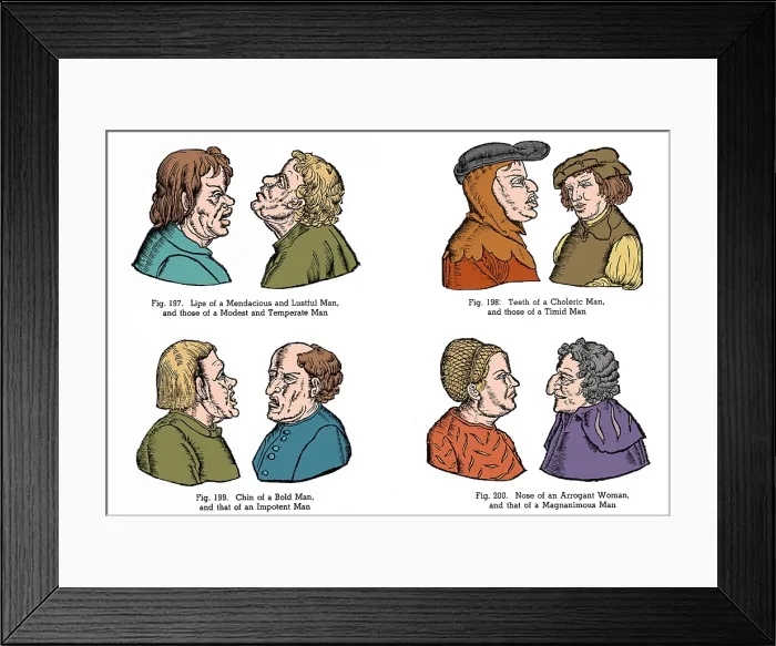 Framed Print : Physiognomy, Pseudoscience Framed Print : Physiognomy, Pseudoscience