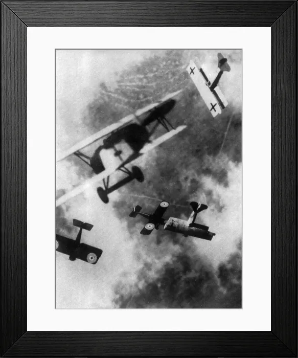 Framed Print : WWI, German and British Dogfight Framed Print : WWI, German and British Dogfight